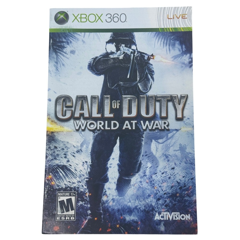 Call‎ of Duty World at War Xbox 360 Instruction Manual Booklet Activision